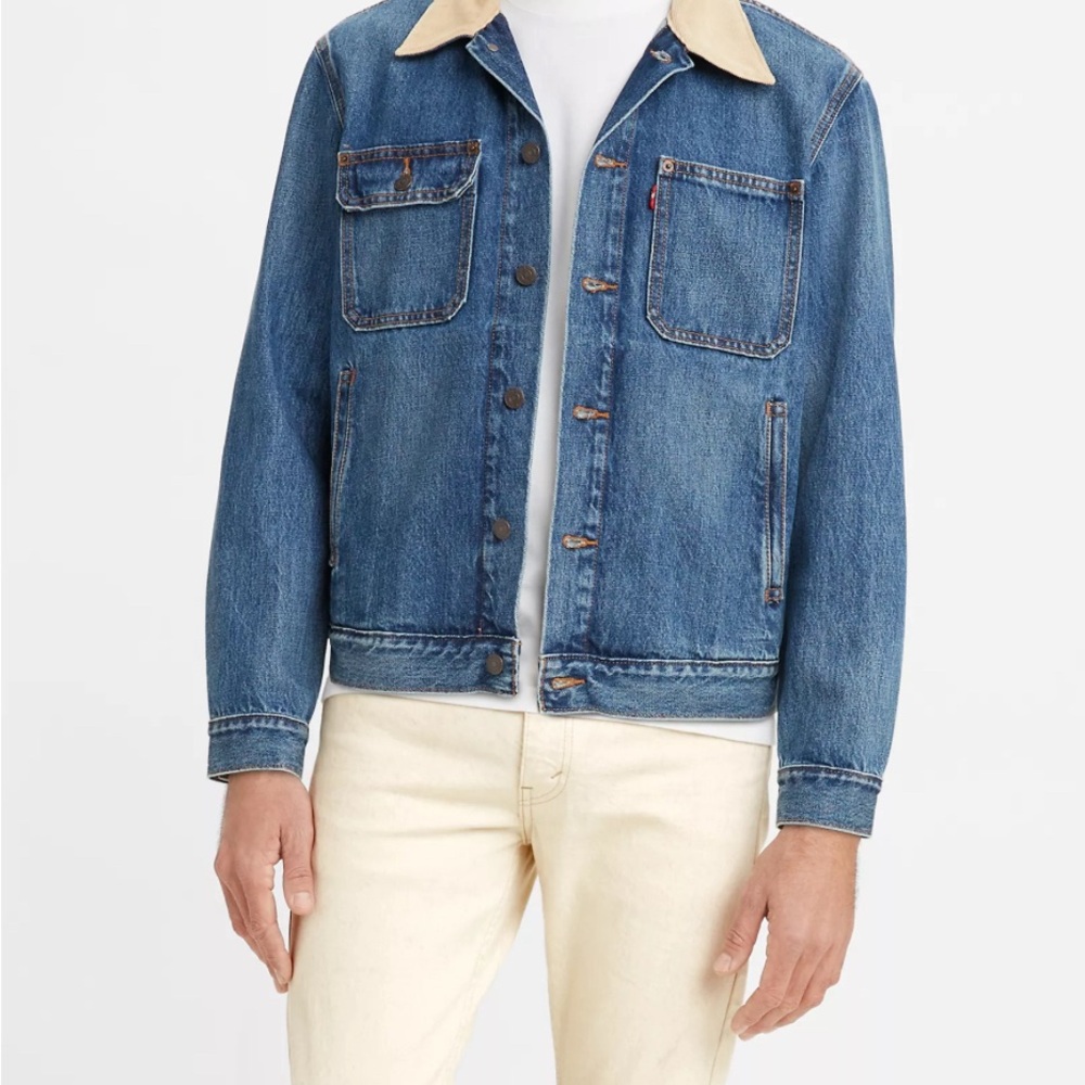 Levi's Here Comes Stock Trucker Denim Jean Jacket ASO This is Us Size XXL
